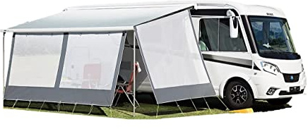 dwt Happy Sun für Wohnmobile/Wohnwagen, passend zu Modell Thule/Omnistor u.Fiamma; Mesh-Gewebe, Farben Schwarz o.Weiß, Größe: Seitenwand M ABH 220-240cm weiß