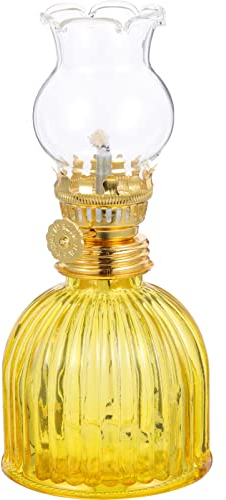 Operitacx Kerosin Lampe Petroleumlaterne Glas Öl Lampe Vintage Öllaternen Innenbereich Dekoration Hochzeit Balkon Innenhof Petroleumlampe Laternendocht Öl Laterne