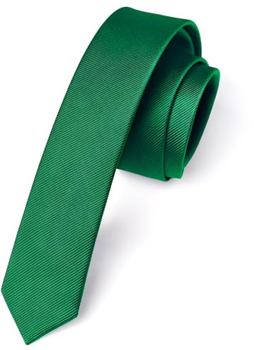 Enlision Green Tie Silk Skinny Ties For Men Solid Color Slim Necktie Classic Formal Tie For Wedding Party Business 4cm
