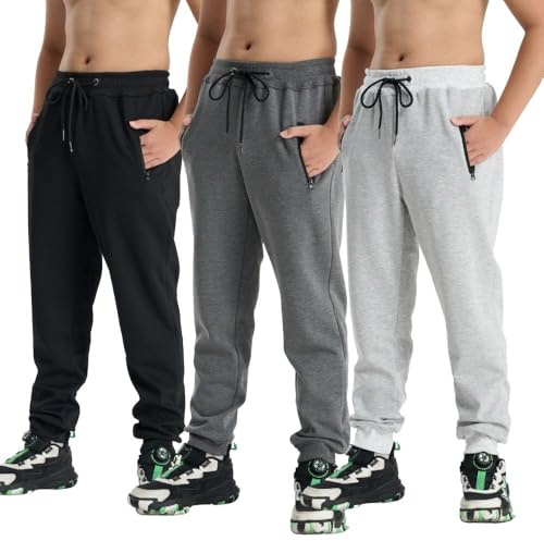 fovdtaa Pantalones para niños, pantalones de jogging, resistentes al viento y al agua, cómodos pantalones casuales, pantalones cálidos de otoño para exteriores para niños, #3se-negro/gris oscuro/gris