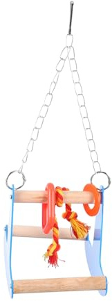 Kisangel Balançoire Perroquet Perroquet Rat Jouets pour Oiseaux pour s Jouets De Pinson Mangeoire s d'oiseaux pour Belvédère s Amusant Plastique