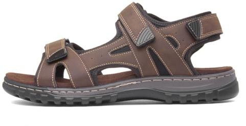 Hobos Mens Brown Sport Triple Easy Fasten Sandal - Size 10 UK - Brown