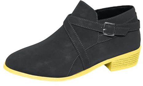 Stivaletti da donna, alla caviglia, stile retrò, per l'autunno e l'inverno, nuovi stivali grandi con tacco medio, tacco spesso, punta rotonda e scarpe per costume tradizionale nudo nero, Blu marino