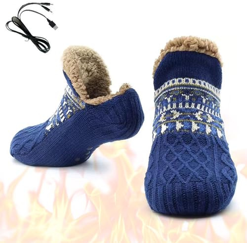 Calcetines Calefactables,Calentador de Pies USB Suaves Calcetines,Abrigados Invierno USB Heated Socks,para Invierno,Casa,Oficina,Pies Fríos