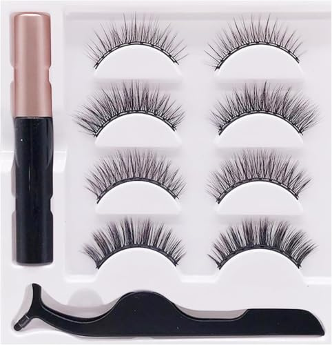 Pestañas Postizas Magneticas,Kit de Pestañas Magnéticas Naturales,Fácil De Usar,Para Todos,1 Caja