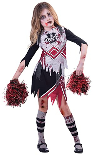 amscan 9902692 Childs Zombie Cheerleader Fancy Dress Halloween Costume High School Outfit (9-10 Years)