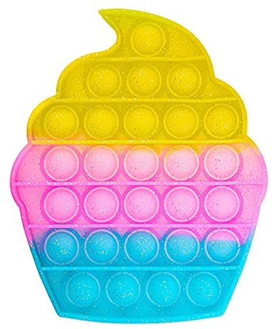 CRAZE Pop it-Fidget Toy-Juguete Anti Estrés-Cupcake Multicolor, niñas y Adultos (37072)