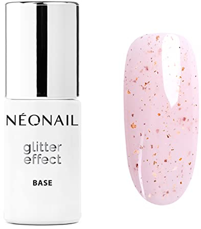 NEONAIL UV Nagellack - Base Coat Gel UV - Glitter Effect Base Pink Sparkle - Unterlack Für Nägel Lack Gel - Modeling Base - 7,2 ml