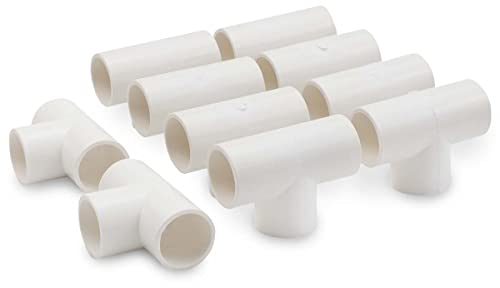 Bwintech 20 Piezas 25MM (3/4) 3 vías Conector PVC-U Fitting Codo Acoplamiento Conector Conexión Tubería Agua Jardín