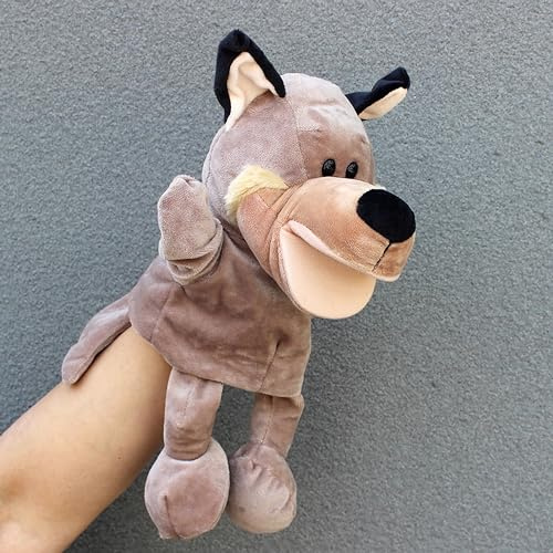 LOMTRATS Marionnettes à main en forme d'animal pour enfants, tout-petits comprenant loup, tigre, lion et singe avec jambes, parfaites pour raconter des histoires, enseigner, préscolaire, cadeaux