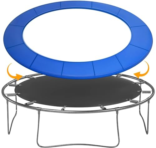 Potufa Trampolin Randabdeckung, Ø 366cm 427cm 457cm UV-beständig Federabdeckung, Reißfestes Randschutz, Wasserdichtigkei Trampolinzubehör (14FT)