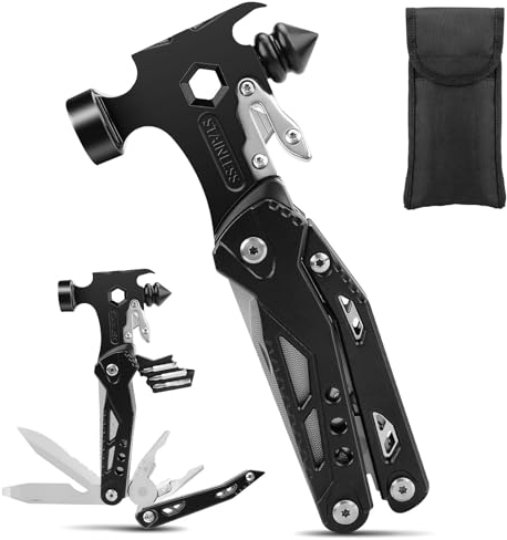 Lytool Multiherramientas, 15 en 1 Accesorios Multiherramienta para Acampar, Regalos para Hombres Mujer, Ideas únicas de Regalo de Cumpleañospara Papá