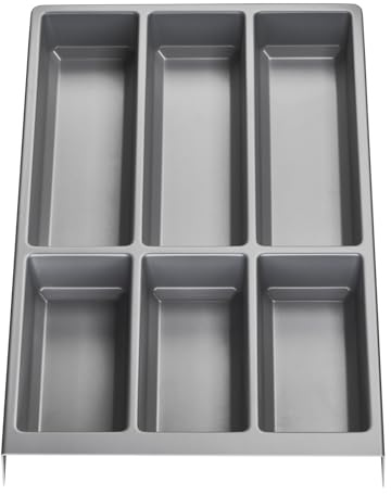 Orga-Box bestickinsats SEPARADO Individual silvergråkornig (300 x 474 x 51 mm) Lådinsats från 40 cm skåpbredd för bestick