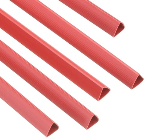 PATIKIL 100pz Barre Rilegatura, 10mm Dorsi Plastici Rilegatura 70 Fogli Capacità Raccoglitore Rapporto Formato A4 Raccoglitore Presentazione Triangolare per Copertina Rapporto, Rosso