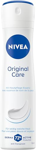 NIVEA Original Care Deo Spray, pflegendes Anti-Transpirant mit Hautpflege-Essenz, Deodorant für 72h zuverlässigen Schutz und sanfte Pflege (150 ml)