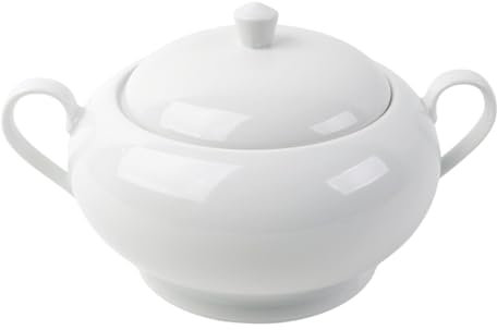 Holst Porzellan TE 002 Culina II - Sopera de porcelana (2,5 L, con tapa, 31 x 21 x 14,5 cm), color blanco