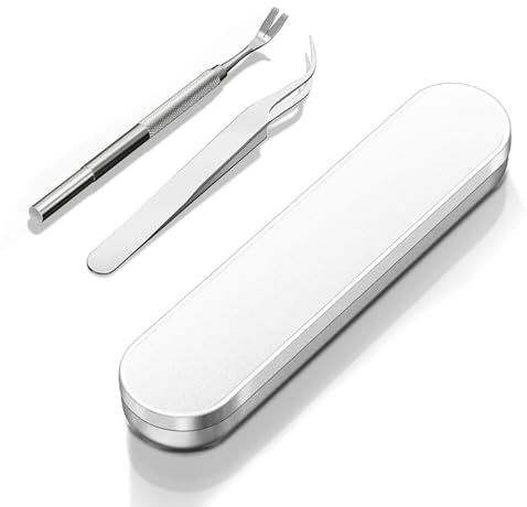 Miiqxx Stainless Steel Tick Remover for Humans,Professional Tick Remover Tools for Dogs and Cats,Complete Tick Remover Tool Kit with Tweezers,Shovel and Storage Box