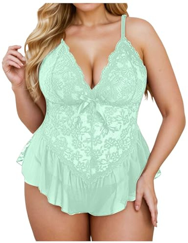 Générique sous Vetements Feminins Sexy Body String Dentelle sous Vetement Sexy Femme Coquine Très Hot Tenue Resille Robe Transparente Culotte Fente Shorty Lot Coton pour Ensembl Noir