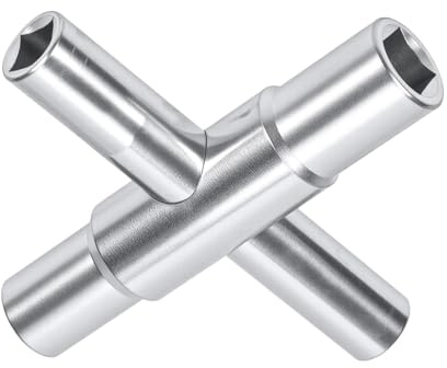 MumdoYAL Clé Universelle 4 en 1, Outil Polyvalent pour Purge de Radiateur, Armoires Électriques et Compteurs de Gaz, en Acier 45# Galvanisé, Compacte et Durable