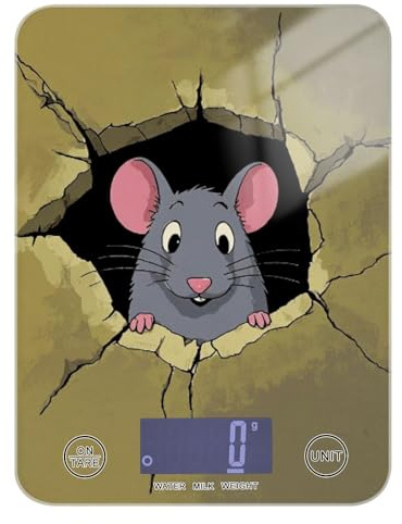 Divertida báscula portátil de pared de animales de dibujos animados marrones para cocina, 11 libras/5 g, escala fácil de limpiar en gramos con 4 unidades para hacer jabón, hacer jabón, hacer jabón