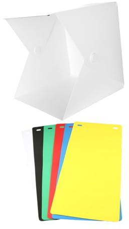 COHEALI Scatola Luminosa Portatile per Fotografia Luci LED Integrate, Montaggio Rapido, Materiale Abs, Sfondo Fotografico Bianco, Mini Tendalino per Riprese Professionali