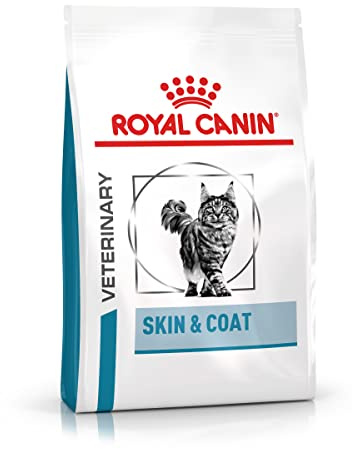 ROYAL CANIN Veterinary SKIN & COAT per gatti | 1,5 kg | Alimento dietetico completo per gatti dopo la castrazione | Per sostenere la funzione cutanea in caso di dermatosi e perdita eccessiva di pelo
