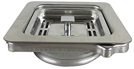 perfk 1pc Cuadrado de Drenaje Fregadero de Cocina Colador Adaptador Calibre