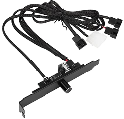 Ventola Hub CPU di raffreddamento YACSEJAO 12 V 3/4 pin PC 3 canali Fan Hub 1 Manopola di raffreddamento Controller di velocità della ventola (1 manopola IDE)