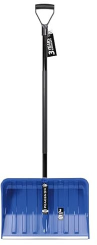 FORTENA Schneeschaufel Schneeschieber Schneeräumer stark Schaufeln Blau Große Schneeschaufel mit leichtem Stahlstiel Schaufel im Winter perfekt Profi