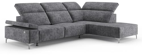 VitaliSpa Sofa L Form James, Anthrazit, 301 x 218 cm Rechte Ecke