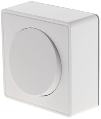 Zenitech - Botón Pulsador 10A en Superficie - Vulco - Blanco - Instalación Fácil sin Herramientas - Fijación por Clips - Para Todos los Interiores - Compatible con Tomas Multipostes y Simples