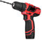Taladro atornillador profesional con batería, 12 V, juego de destornilladores con 77 accesorios, par de torsión 28 Nm, 2 marchas