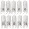 ShuoHui 10 bombillas halógenas G9 de 230 V y 20 W, esmeriladas, para ángulo de haz, luz blanca cálida, 2700 K, 10 unidades