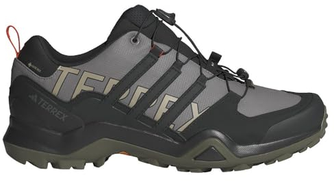adidas Herren Terrex Swift R2 Gore-TEX Hiking Shoes Wanderschuhe, solid Grey/core Black/Olive strata, 43 1/3 EU