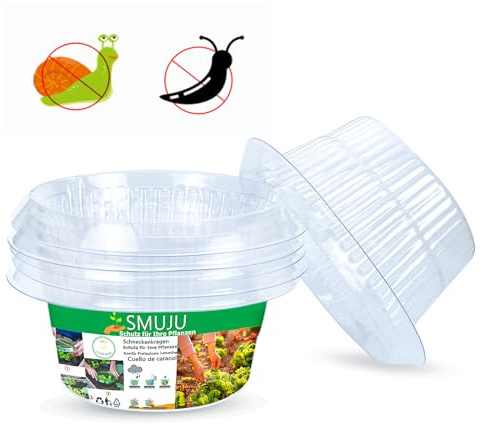 【12 Pièces】Protection Anti-escargots, Protections Anti-limaces, Protection Contre les Escargots, pour vos Plants de Salades et Choux - Protège Les Plantes Contre Les Animaux, 27 x 16.5cm -Transparent