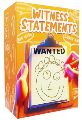 Witness Statements: Fun Family Detective Drawing Party Card Game for Adults, Teen and Kids