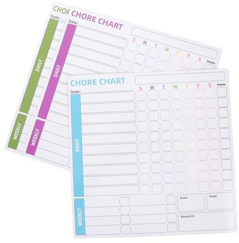 STOBOK Tableau Magnétique Effaçable pour Organiser Tâches et Listes de Courses pour Réfrigérateur 3 Pièces Multi-Fonctionnel en Pet Aimants en Caoutchouc