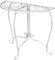 INDA-Exclusiv Dekorativer Beistelltisch Balkontisch Wandtisch Tisch Gartentisch Bistrotisch halbrund B80xT40xH71cm, Farben:Weiß