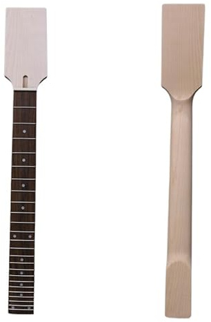 WUQIMUSC Gitarrenhals mit 12 Saiten, 24 Bünde, 62 cm, Ahornholz, Paddelkopf, Punkte, Inlay, DIY