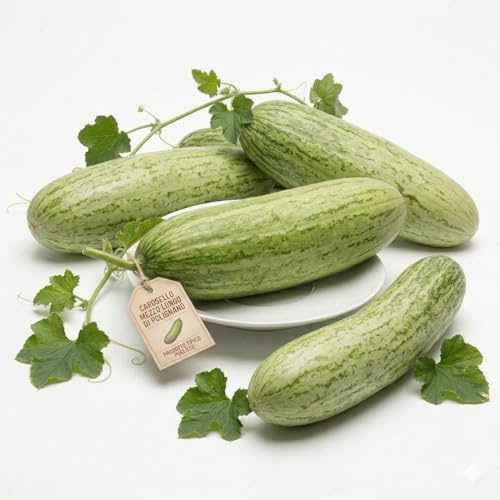 Semi di Carosello Mezzo Lungo di Polignano 6g | Varietà Pugliese Tradizionale | Semi da Orto Alta Germinazione | Ortaggio Fresco Tipo Cetriolo | Per Giardino e Vaso | Made in Italy