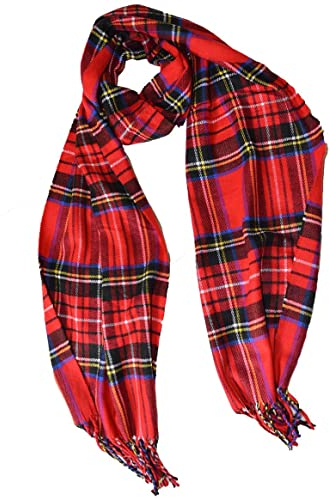 Schottenkaro-Schal mit Schottenmuster Tartan Schals für Männer, Frauen ROT