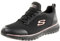 Skechers Damen Squad Sr Sneaker, Black Flat Knit Rose Gold Trim, 35.5 EU