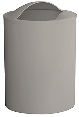 Gedy G-Eye Gettacarta Tortora Chiaro, Misure e Peso Cestino Bagno: 26,5X19X19 CM & 0,25 kg, Realizzato in Resine Termoplastiche, Pattumiera Bagno Design R&S, 100% Made in Italy