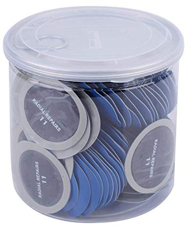 Toppe per Riparazione Foratura Pneumatici 120 Pezzi 43mm Tonde in Gomma Naturale Patch a Freddo per Tubeless Auto e Bici