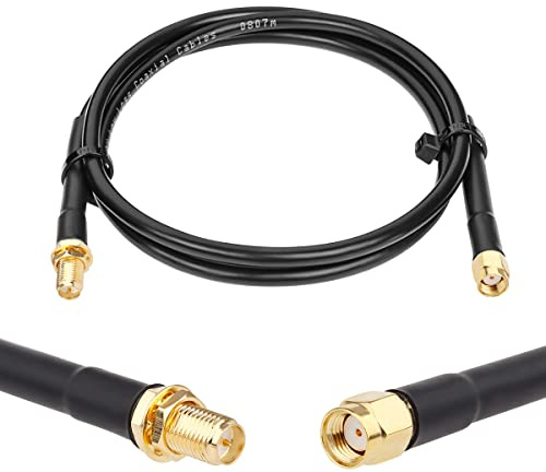 XRDS -RF 3ft Low Loss RG58 RP-SMA WiFi Antenna Extension Coax Cable for WiFi LAN Router Wireless Network Card Adapter