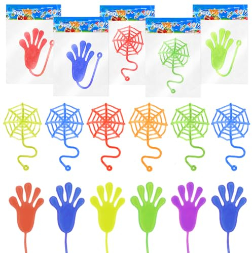 Ainiv Klatschhand Kinder, 30 STÜCK Glibberhand Mitgebsel, Bunte Giveaway, Klatschhand Kinder, Klatschhand Glibber, Mitbringsel Give aways Scherzartikel Spielspaß, geeignet für Den Kindergeburtstag