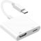 Adaptador USB-C a Dual HDMI, compatible con adaptador multipuerto USB-C, convertidor HDMI a USBC 1080P 4K, compatible con puertos Thunderbolt 3/4 para MacBook Pro Air iPad Chromebook XPS Acer HP Dell