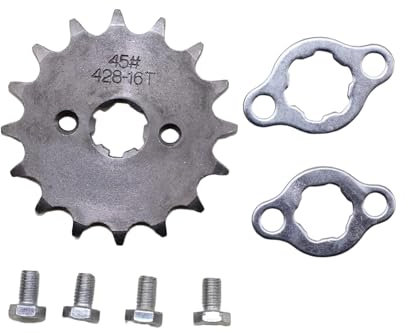 Motorrad Motor Kettenritzel Kettenräder kleines Ersatz Zähne Gegen Ritzel für 50cc 70cc 90cc 110cc 125cc 140cc 160cc Dirt Pit Bike, Mini Bike, TaoTao, Roketa, Coolster, Sunl, ATV, Quad (428-16T, 17MM)