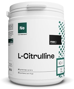 Citrulline (L-citrulline) - 90 Grammes - Qualité brevetée BioKyowa -100% pure - Idéal en pré-workout - Anabolisme et Congestion musculaire - Acide Aminé Vegan - Nutrielement by Nutrimuscle