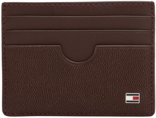 Tommy Hilfiger Tarjetero Hombre Flag con Logotipo, Marrón (Coffee Bean), Talla Única